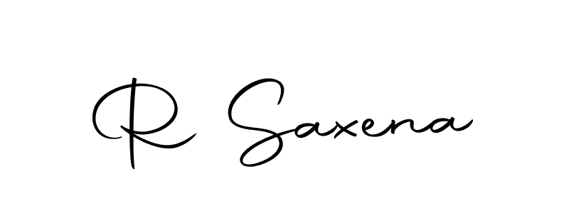 Create a beautiful signature design for name R Saxena. With this signature (Autography-DOLnW) fonts, you can make a handwritten signature for free. R Saxena signature style 10 images and pictures png