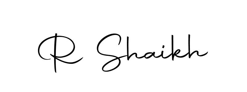 Make a beautiful signature design for name R Shaikh. Use this online signature maker to create a handwritten signature for free. R Shaikh signature style 10 images and pictures png