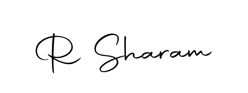 The best way (Autography-DOLnW) to make a short signature is to pick only two or three words in your name. The name R Sharam include a total of six letters. For converting this name. R Sharam signature style 10 images and pictures png