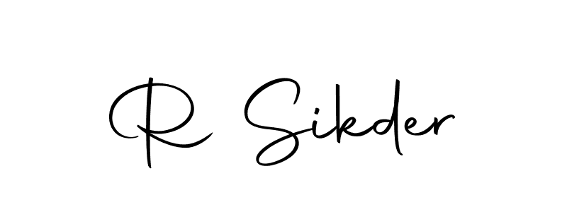 You should practise on your own different ways (Autography-DOLnW) to write your name (R Sikder) in signature. don't let someone else do it for you. R Sikder signature style 10 images and pictures png