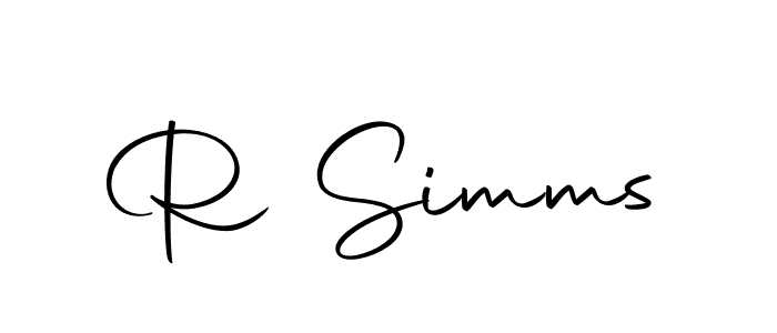 You should practise on your own different ways (Autography-DOLnW) to write your name (R Simms) in signature. don't let someone else do it for you. R Simms signature style 10 images and pictures png