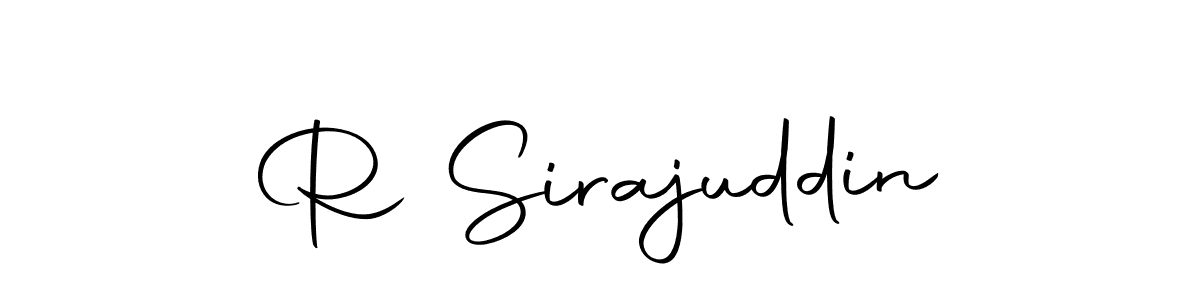 Make a beautiful signature design for name R Sirajuddin. With this signature (Autography-DOLnW) style, you can create a handwritten signature for free. R Sirajuddin signature style 10 images and pictures png