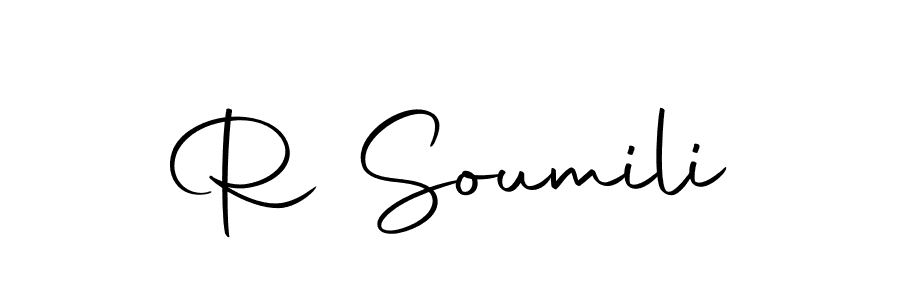 Also we have R Soumili name is the best signature style. Create professional handwritten signature collection using Autography-DOLnW autograph style. R Soumili signature style 10 images and pictures png