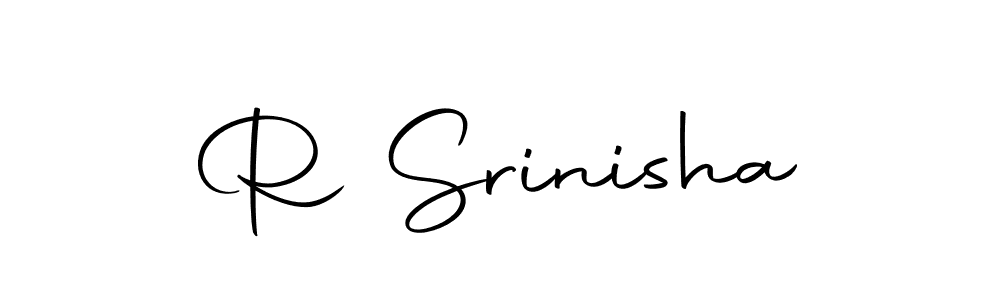 Create a beautiful signature design for name R Srinisha. With this signature (Autography-DOLnW) fonts, you can make a handwritten signature for free. R Srinisha signature style 10 images and pictures png