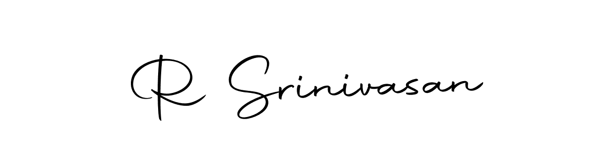 Make a beautiful signature design for name R Srinivasan. With this signature (Autography-DOLnW) style, you can create a handwritten signature for free. R Srinivasan signature style 10 images and pictures png