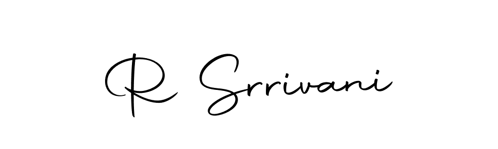 This is the best signature style for the R Srrivani name. Also you like these signature font (Autography-DOLnW). Mix name signature. R Srrivani signature style 10 images and pictures png