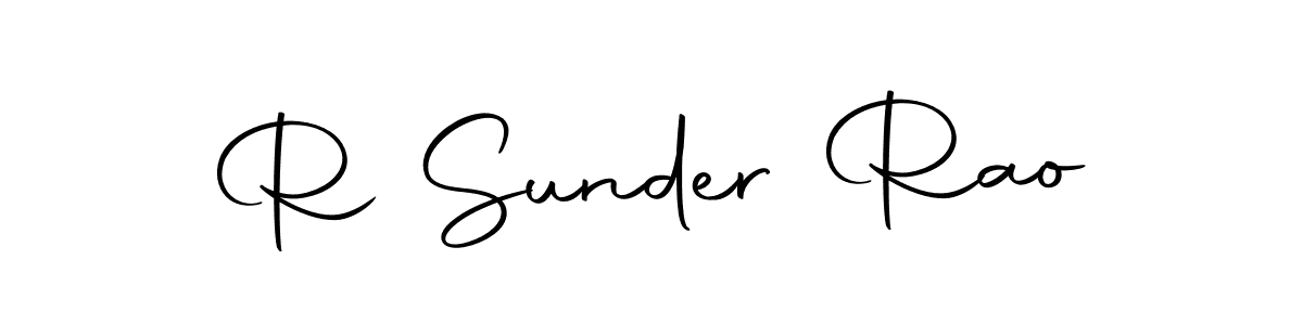 Make a beautiful signature design for name R Sunder Rao. With this signature (Autography-DOLnW) style, you can create a handwritten signature for free. R Sunder Rao signature style 10 images and pictures png