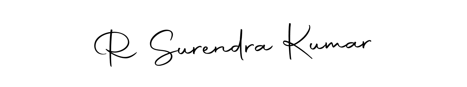 Create a beautiful signature design for name R Surendra Kumar. With this signature (Autography-DOLnW) fonts, you can make a handwritten signature for free. R Surendra Kumar signature style 10 images and pictures png