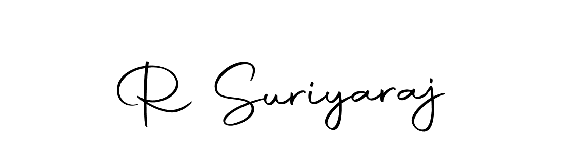 Use a signature maker to create a handwritten signature online. With this signature software, you can design (Autography-DOLnW) your own signature for name R Suriyaraj. R Suriyaraj signature style 10 images and pictures png