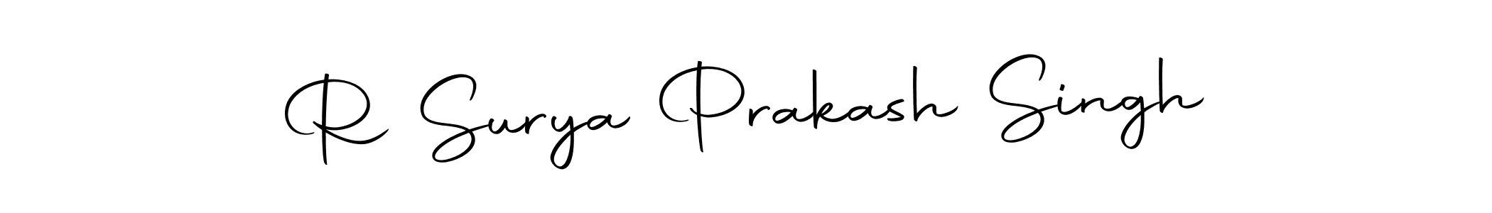 You should practise on your own different ways (Autography-DOLnW) to write your name (R Surya Prakash Singh) in signature. don't let someone else do it for you. R Surya Prakash Singh signature style 10 images and pictures png