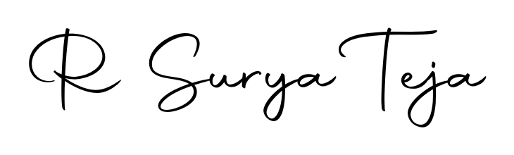 Check out images of Autograph of R Surya Teja name. Actor R Surya Teja Signature Style. Autography-DOLnW is a professional sign style online. R Surya Teja signature style 10 images and pictures png