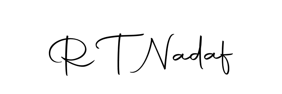 Make a beautiful signature design for name R T Nadaf. Use this online signature maker to create a handwritten signature for free. R T Nadaf signature style 10 images and pictures png