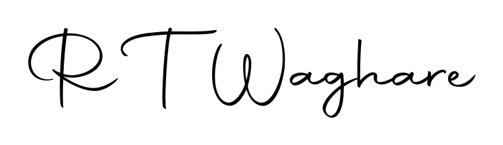 Use a signature maker to create a handwritten signature online. With this signature software, you can design (Autography-DOLnW) your own signature for name R T Waghare. R T Waghare signature style 10 images and pictures png