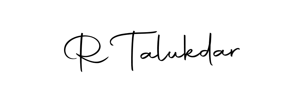 Design your own signature with our free online signature maker. With this signature software, you can create a handwritten (Autography-DOLnW) signature for name R Talukdar. R Talukdar signature style 10 images and pictures png