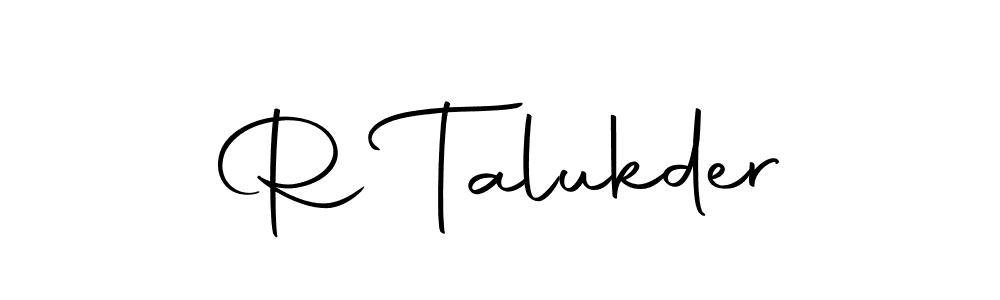 Create a beautiful signature design for name R Talukder. With this signature (Autography-DOLnW) fonts, you can make a handwritten signature for free. R Talukder signature style 10 images and pictures png