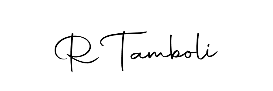 Here are the top 10 professional signature styles for the name R Tamboli. These are the best autograph styles you can use for your name. R Tamboli signature style 10 images and pictures png