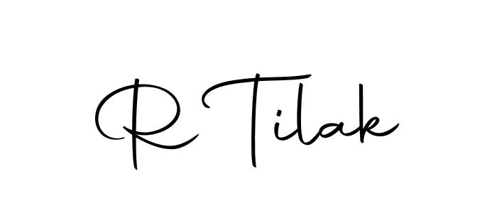 How to make R Tilak name signature. Use Autography-DOLnW style for creating short signs online. This is the latest handwritten sign. R Tilak signature style 10 images and pictures png
