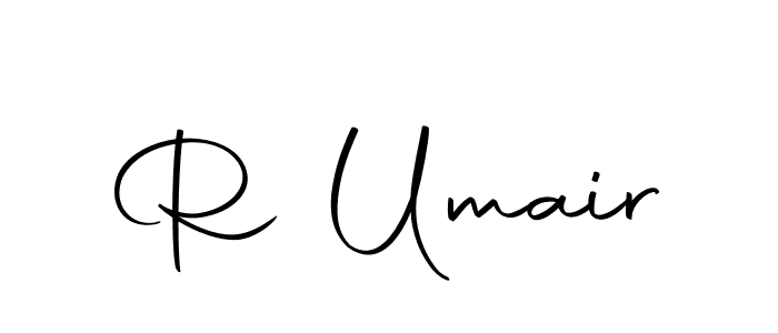 You should practise on your own different ways (Autography-DOLnW) to write your name (R Umair) in signature. don't let someone else do it for you. R Umair signature style 10 images and pictures png