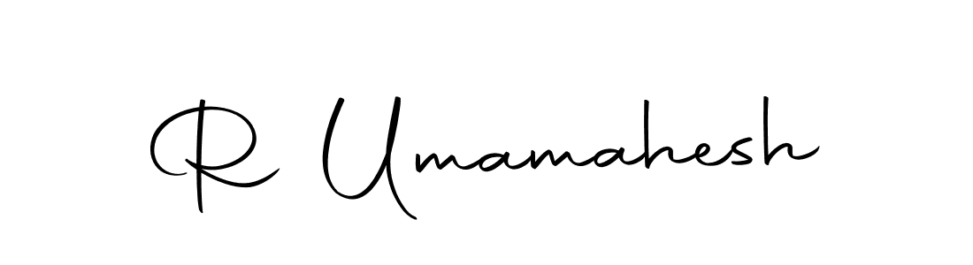 How to make R Umamahesh name signature. Use Autography-DOLnW style for creating short signs online. This is the latest handwritten sign. R Umamahesh signature style 10 images and pictures png