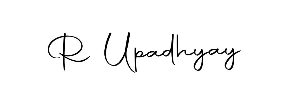 R Upadhyay stylish signature style. Best Handwritten Sign (Autography-DOLnW) for my name. Handwritten Signature Collection Ideas for my name R Upadhyay. R Upadhyay signature style 10 images and pictures png