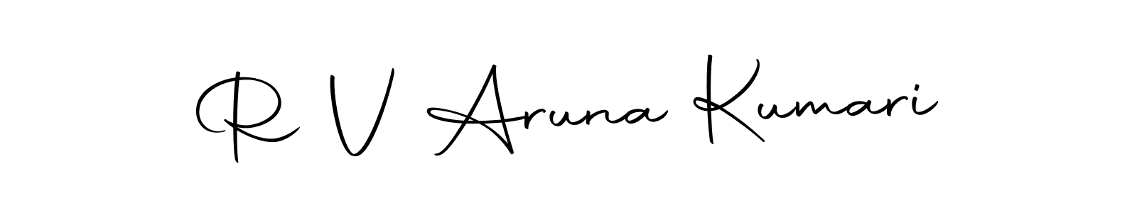 You should practise on your own different ways (Autography-DOLnW) to write your name (R V Aruna Kumari) in signature. don't let someone else do it for you. R V Aruna Kumari signature style 10 images and pictures png