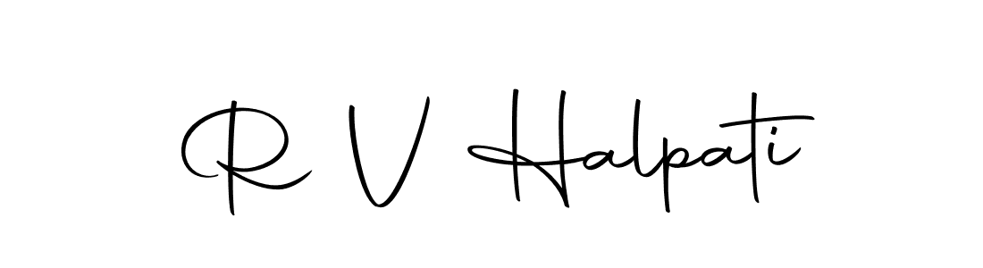 if you are searching for the best signature style for your name R V Halpati. so please give up your signature search. here we have designed multiple signature styles  using Autography-DOLnW. R V Halpati signature style 10 images and pictures png