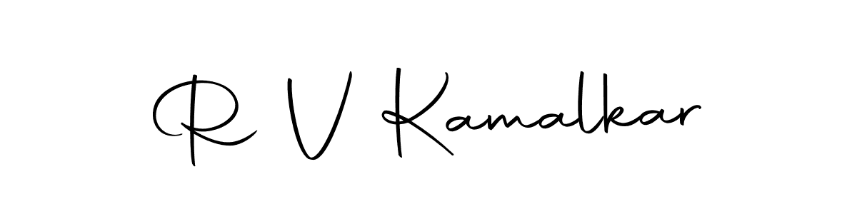 The best way (Autography-DOLnW) to make a short signature is to pick only two or three words in your name. The name R V Kamalkar include a total of six letters. For converting this name. R V Kamalkar signature style 10 images and pictures png