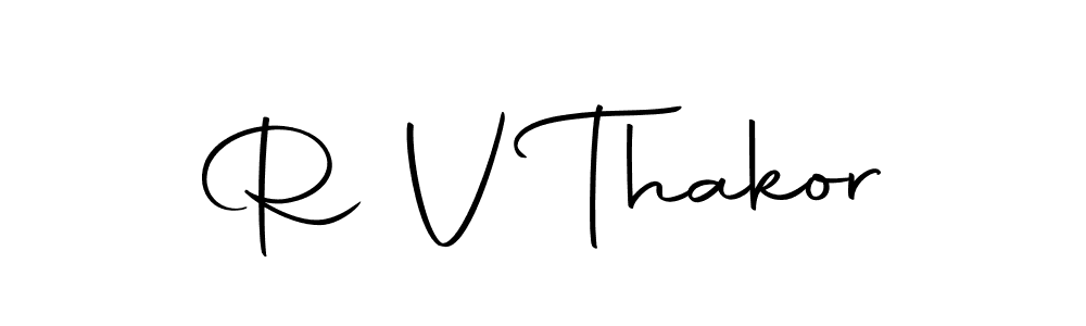 You can use this online signature creator to create a handwritten signature for the name R V Thakor. This is the best online autograph maker. R V Thakor signature style 10 images and pictures png