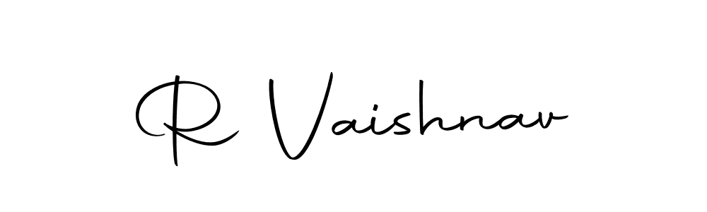 Use a signature maker to create a handwritten signature online. With this signature software, you can design (Autography-DOLnW) your own signature for name R Vaishnav. R Vaishnav signature style 10 images and pictures png