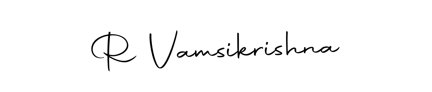 Create a beautiful signature design for name R Vamsikrishna. With this signature (Autography-DOLnW) fonts, you can make a handwritten signature for free. R Vamsikrishna signature style 10 images and pictures png