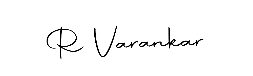 Use a signature maker to create a handwritten signature online. With this signature software, you can design (Autography-DOLnW) your own signature for name R Varankar. R Varankar signature style 10 images and pictures png
