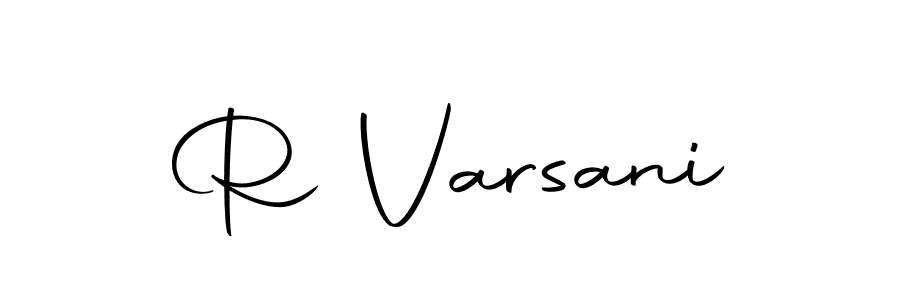 The best way (Autography-DOLnW) to make a short signature is to pick only two or three words in your name. The name R Varsani include a total of six letters. For converting this name. R Varsani signature style 10 images and pictures png