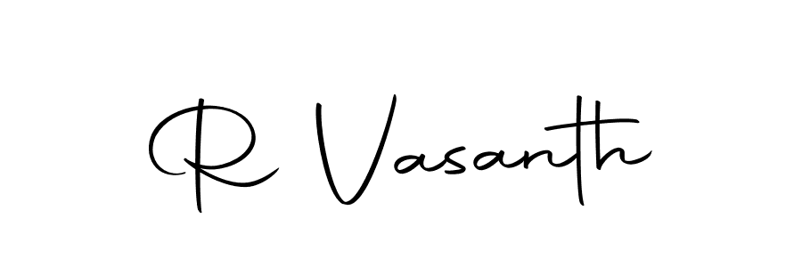 You can use this online signature creator to create a handwritten signature for the name R Vasanth. This is the best online autograph maker. R Vasanth signature style 10 images and pictures png