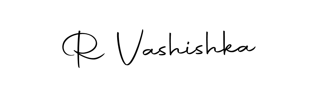 Use a signature maker to create a handwritten signature online. With this signature software, you can design (Autography-DOLnW) your own signature for name R Vashishka. R Vashishka signature style 10 images and pictures png