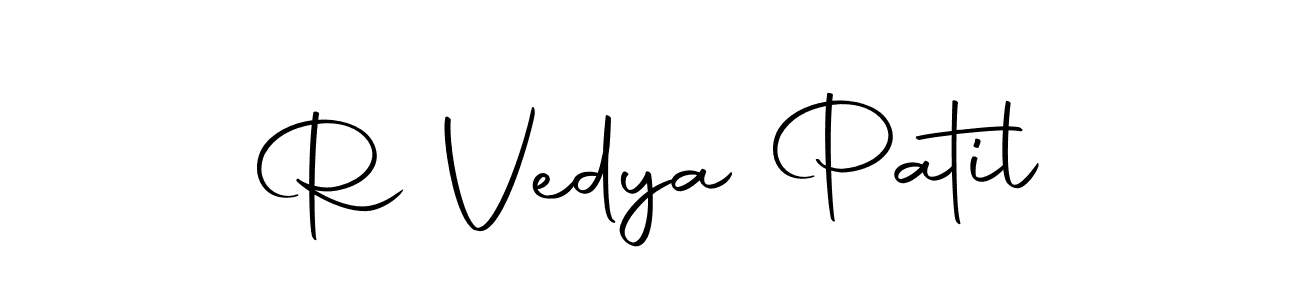 Create a beautiful signature design for name R Vedya Patil. With this signature (Autography-DOLnW) fonts, you can make a handwritten signature for free. R Vedya Patil signature style 10 images and pictures png