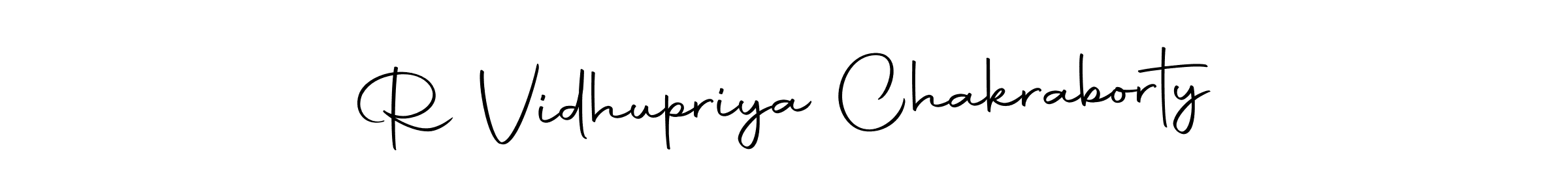 It looks lik you need a new signature style for name R Vidhupriya Chakraborty. Design unique handwritten (Autography-DOLnW) signature with our free signature maker in just a few clicks. R Vidhupriya Chakraborty signature style 10 images and pictures png