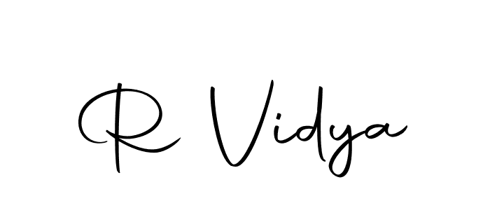 Create a beautiful signature design for name R Vidya. With this signature (Autography-DOLnW) fonts, you can make a handwritten signature for free. R Vidya signature style 10 images and pictures png