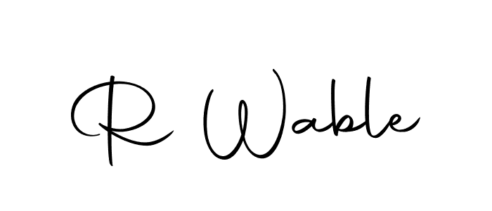 Here are the top 10 professional signature styles for the name R Wable. These are the best autograph styles you can use for your name. R Wable signature style 10 images and pictures png