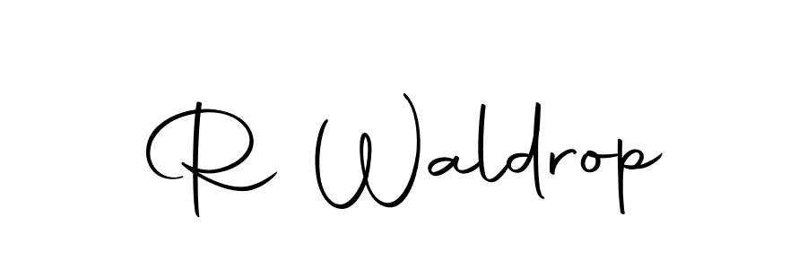 You should practise on your own different ways (Autography-DOLnW) to write your name (R Waldrop) in signature. don't let someone else do it for you. R Waldrop signature style 10 images and pictures png