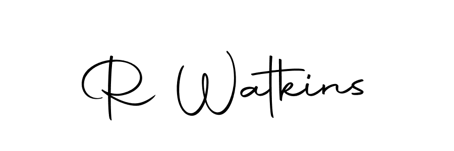 The best way (Autography-DOLnW) to make a short signature is to pick only two or three words in your name. The name R Watkins include a total of six letters. For converting this name. R Watkins signature style 10 images and pictures png