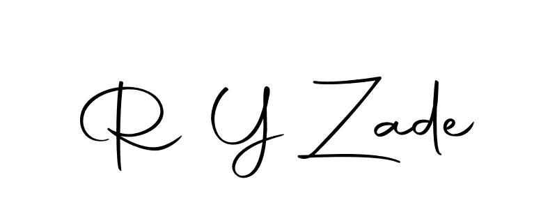 You should practise on your own different ways (Autography-DOLnW) to write your name (R Y Zade) in signature. don't let someone else do it for you. R Y Zade signature style 10 images and pictures png