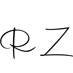 The best way (Autography-DOLnW) to make a short signature is to pick only two or three words in your name. The name R Z include a total of six letters. For converting this name. R Z signature style 10 images and pictures png