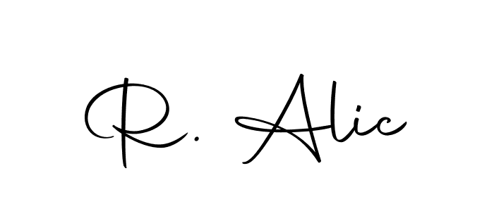 Use a signature maker to create a handwritten signature online. With this signature software, you can design (Autography-DOLnW) your own signature for name R. Alic. R. Alic signature style 10 images and pictures png