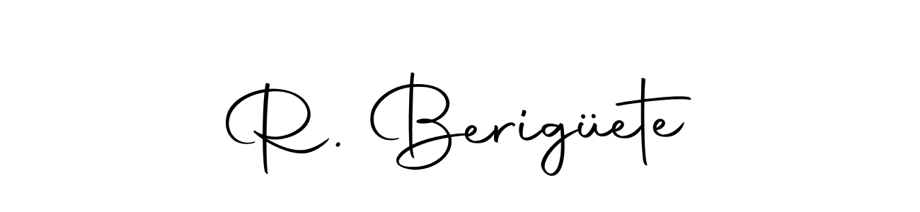 This is the best signature style for the R. Berigüete name. Also you like these signature font (Autography-DOLnW). Mix name signature. R. Berigüete signature style 10 images and pictures png