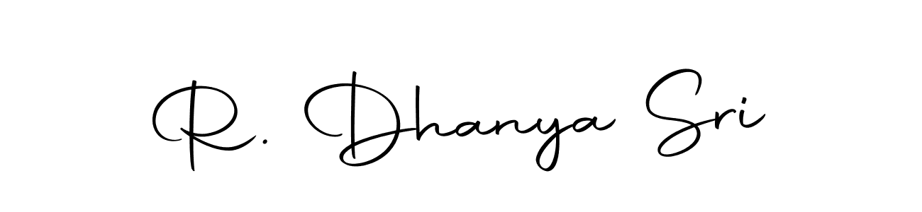 How to make R. Dhanya Sri name signature. Use Autography-DOLnW style for creating short signs online. This is the latest handwritten sign. R. Dhanya Sri signature style 10 images and pictures png