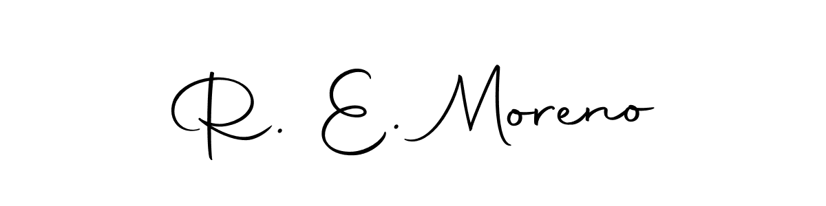 Create a beautiful signature design for name R. E. Moreno. With this signature (Autography-DOLnW) fonts, you can make a handwritten signature for free. R. E. Moreno signature style 10 images and pictures png