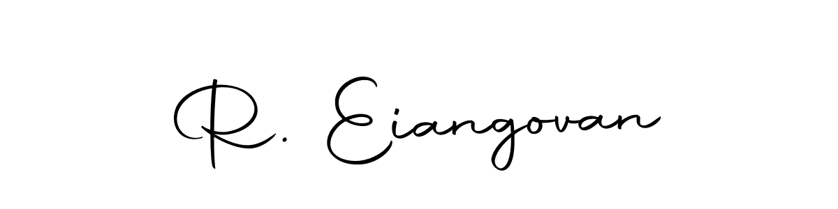 The best way (Autography-DOLnW) to make a short signature is to pick only two or three words in your name. The name R. Eiangovan include a total of six letters. For converting this name. R. Eiangovan signature style 10 images and pictures png