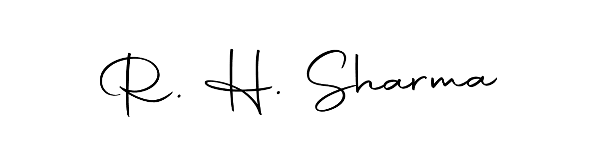 Use a signature maker to create a handwritten signature online. With this signature software, you can design (Autography-DOLnW) your own signature for name R. H. Sharma. R. H. Sharma signature style 10 images and pictures png