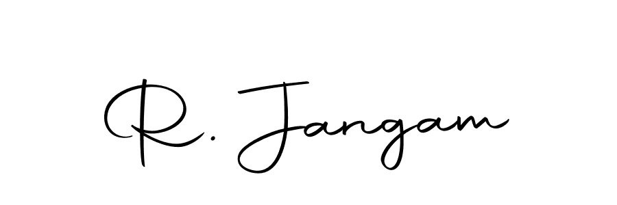 Design your own signature with our free online signature maker. With this signature software, you can create a handwritten (Autography-DOLnW) signature for name R. Jangam. R. Jangam signature style 10 images and pictures png