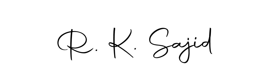 Similarly Autography-DOLnW is the best handwritten signature design. Signature creator online .You can use it as an online autograph creator for name R. K. Sajid. R. K. Sajid signature style 10 images and pictures png